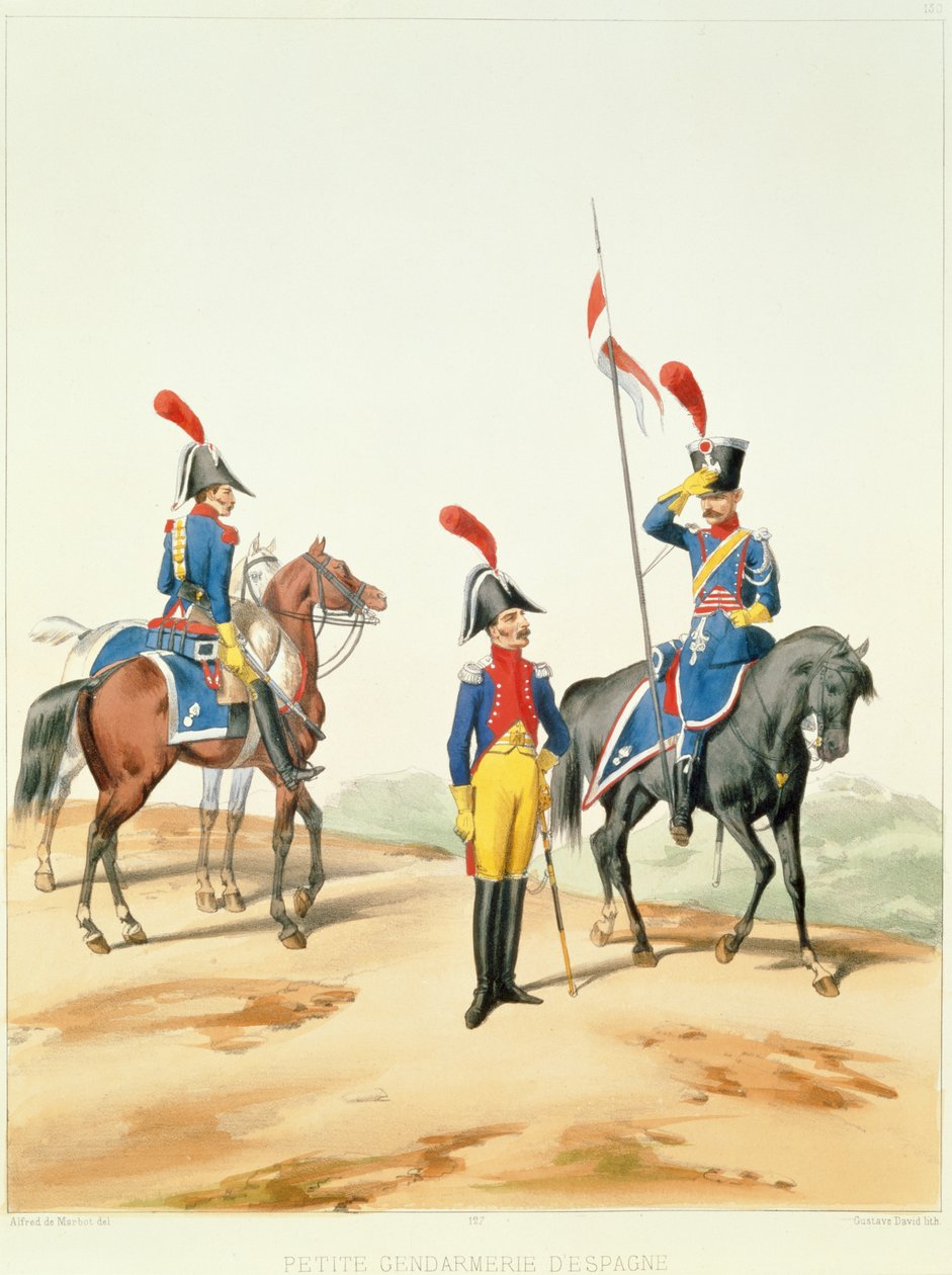 ギュスターヴデイヴィッド（1824-91）によって刻まれたフランス軍1810 作： マルボットの後のアルフレッド・デ