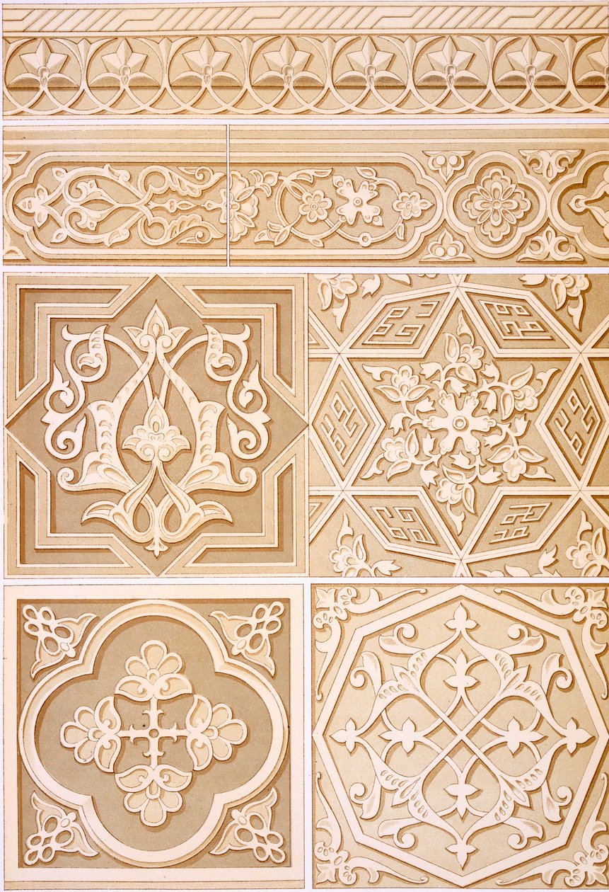 建築装飾の詳細な研究、パブ。1883. 作： Alhusain Fawzy