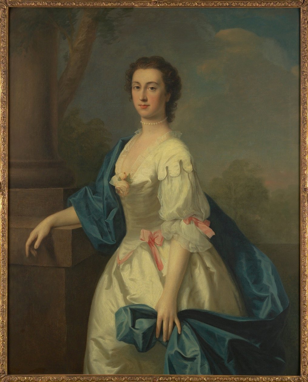 女性の肖像、1744年頃 作： アラン・ラムゼイ