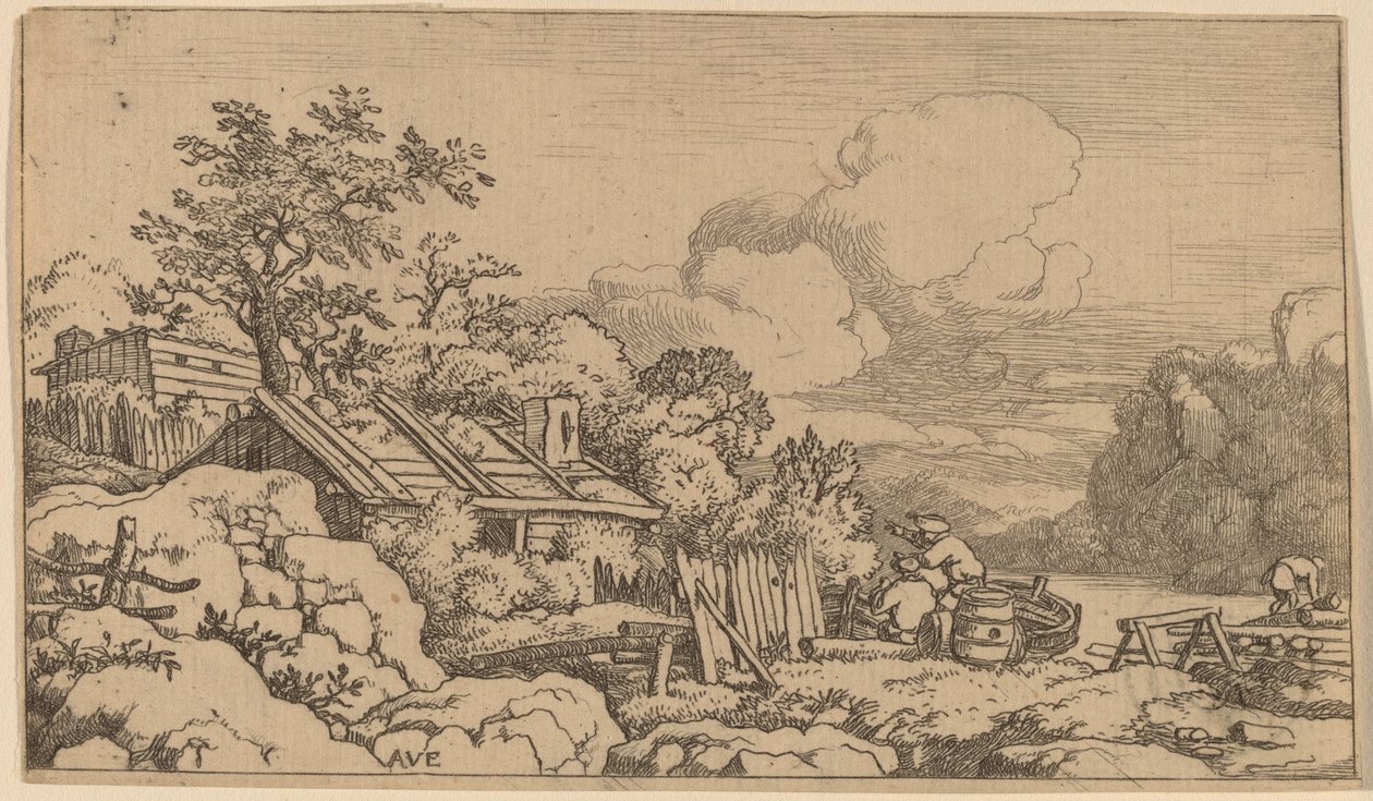 大工小屋 作： Allart van Everdingen