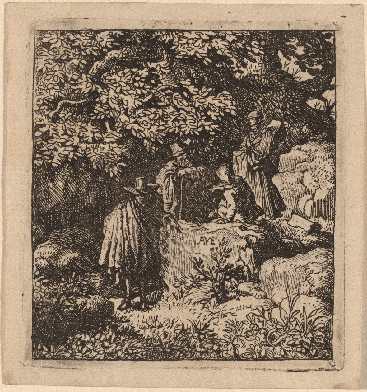 ツリーの下の 4 つの図 作： Allart van Everdingen
