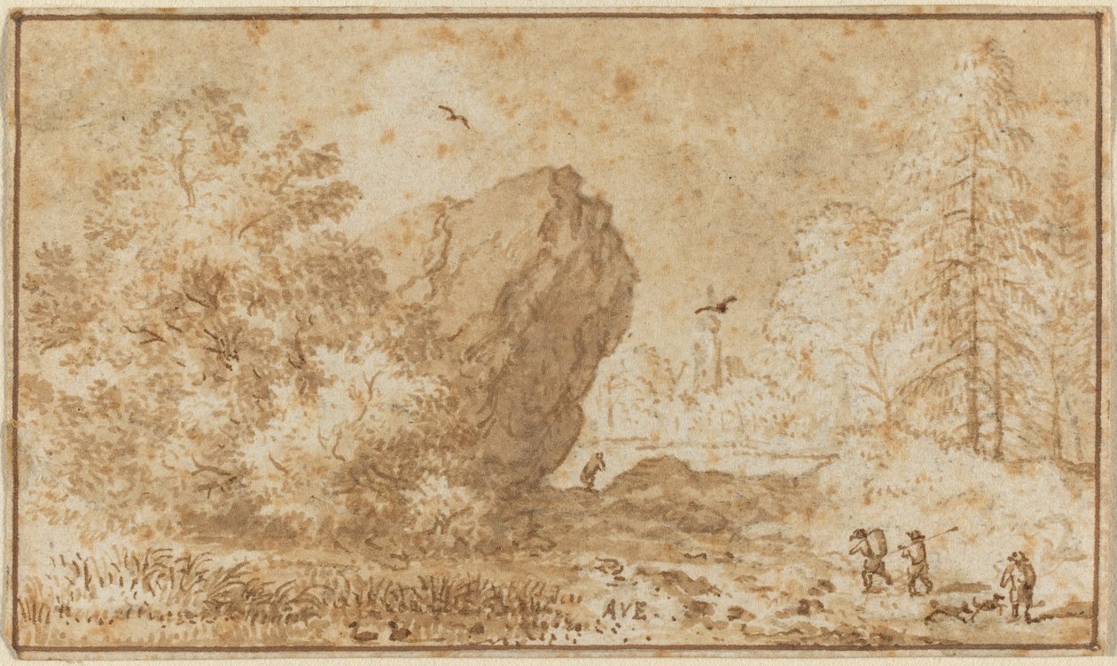 大きな岩のある風景 作： Allart van Everdingen