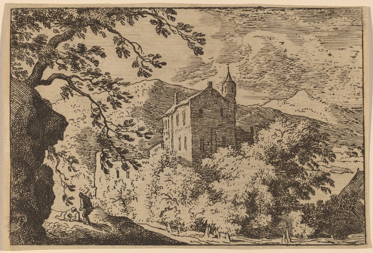 砲塔のある大きな家、おそらく c. 16451656。 作： Allart van Everdingen