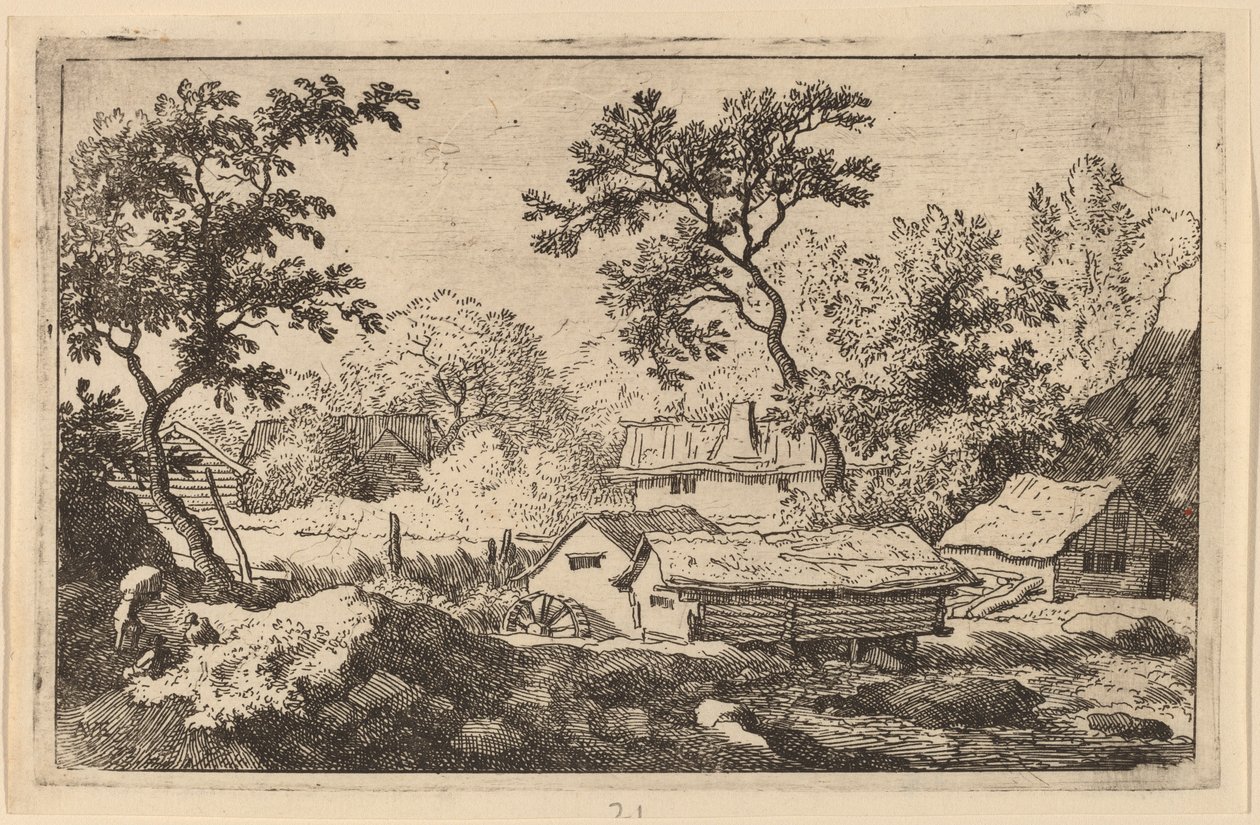 滝の下のミル、おそらく c. 16451656。 作： Allart van Everdingen