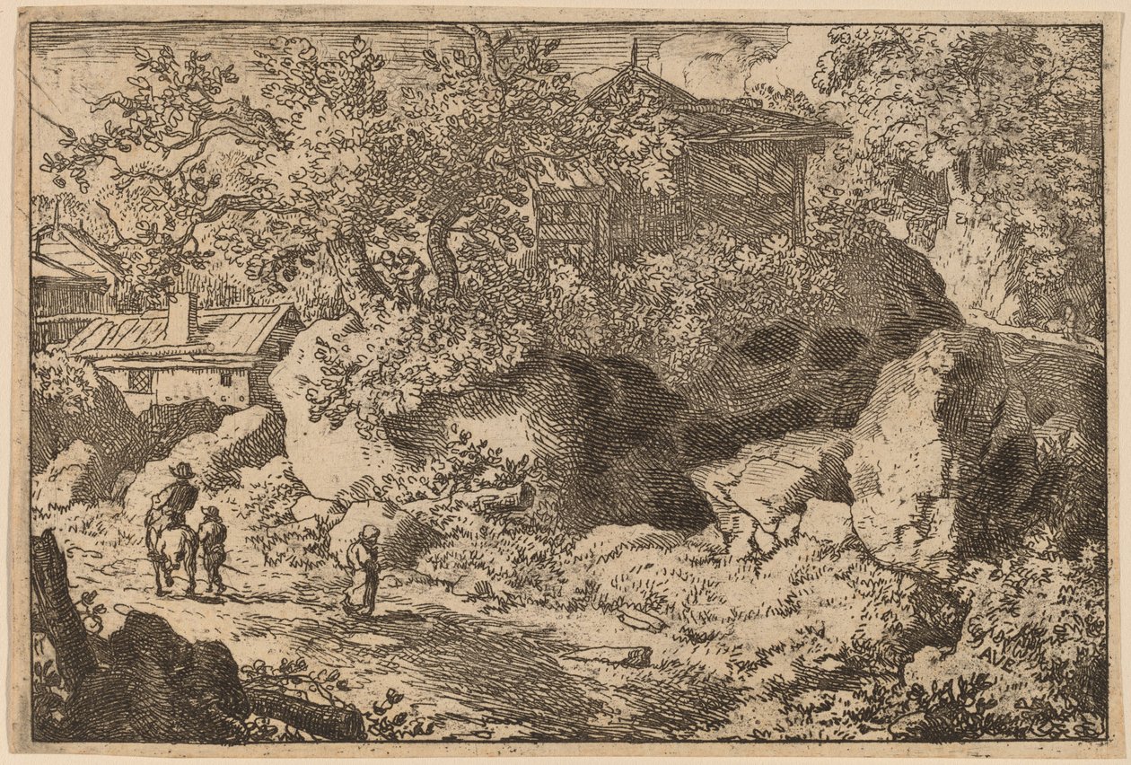 馬に乗った農民、おそらくc。 16451656。 作： Allart van Everdingen