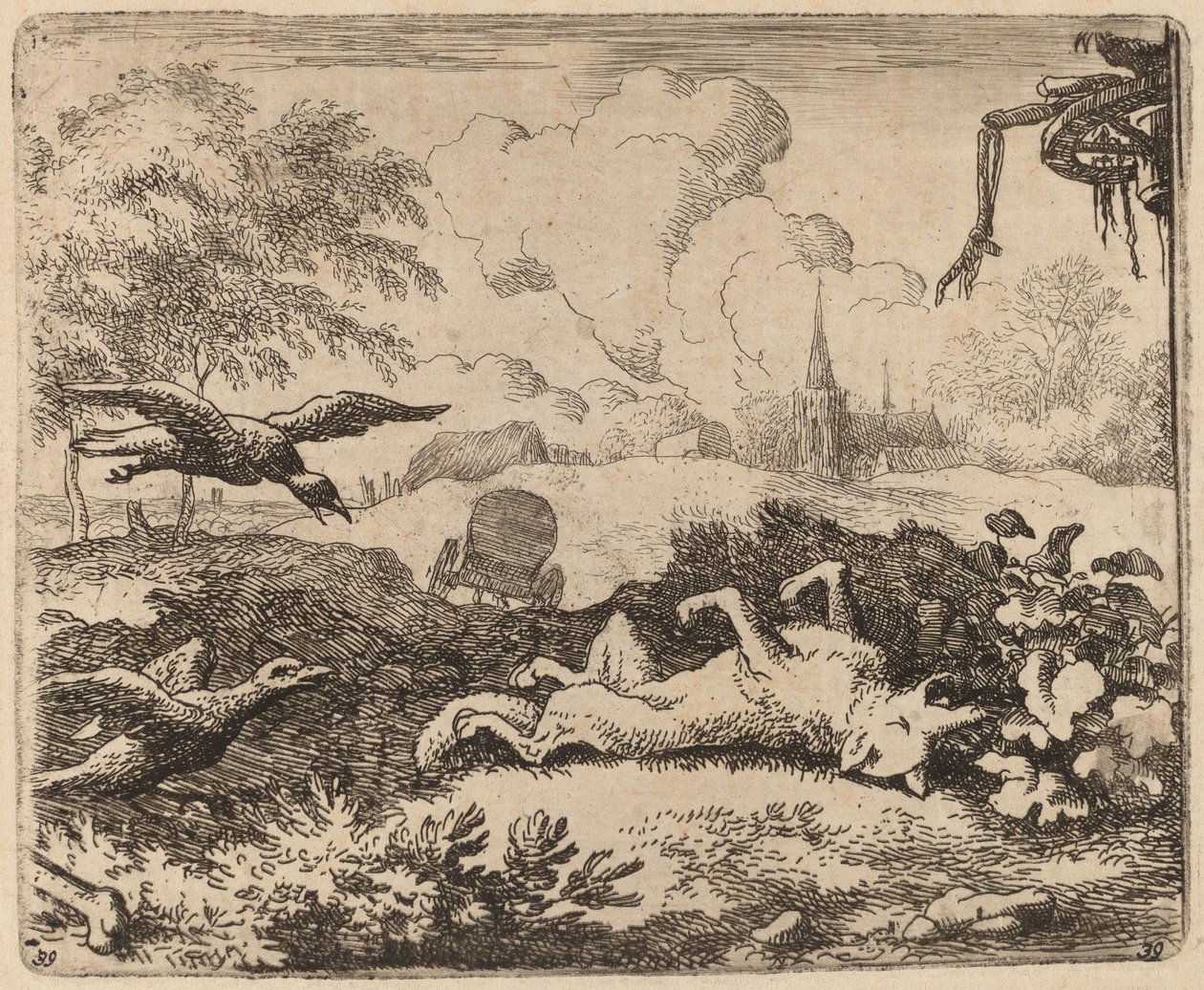 レイナードとクロウズ、おそらくc。 16451656。 作： Allart van Everdingen