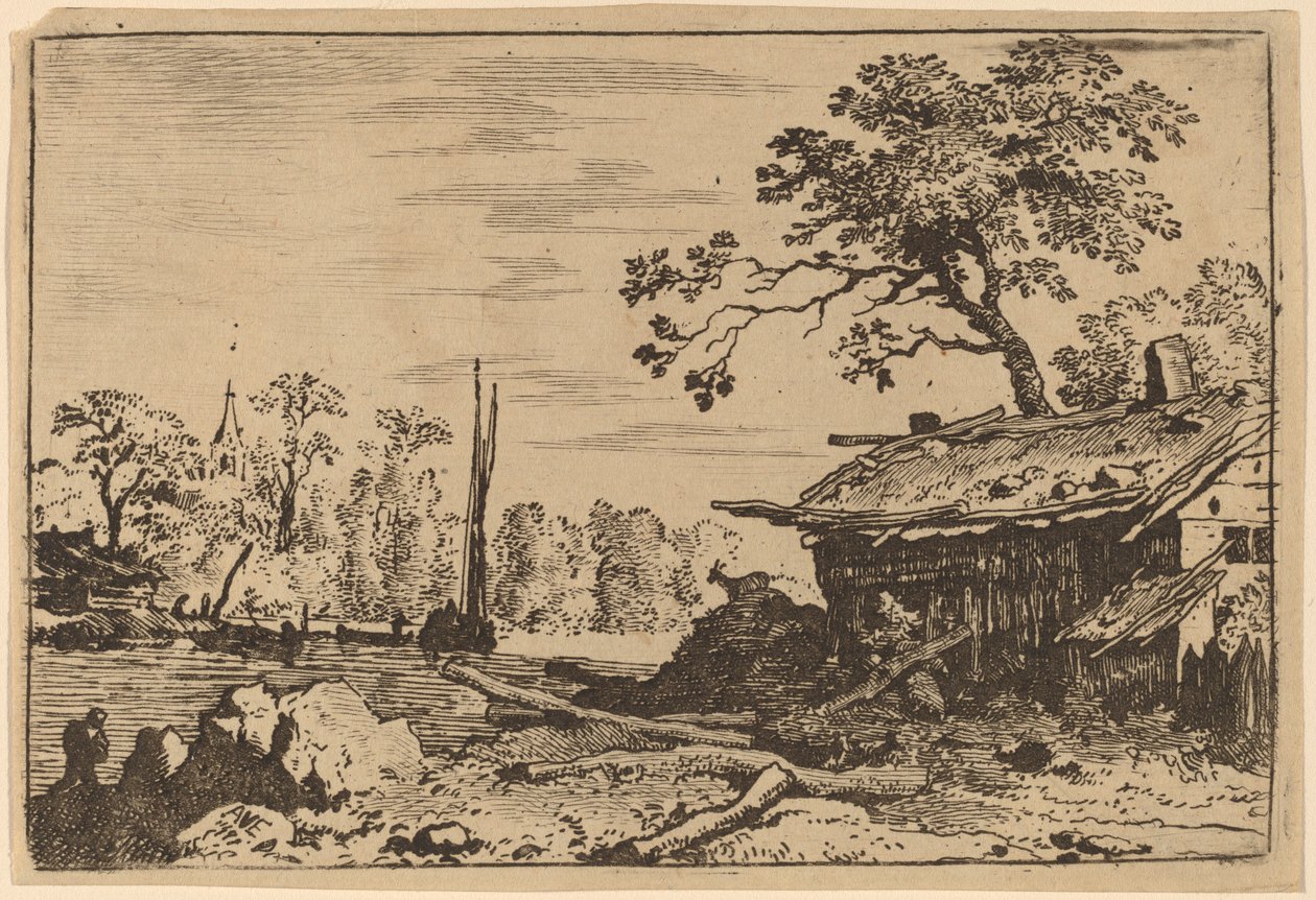 荒廃した小屋 作： Allart van Everdingen