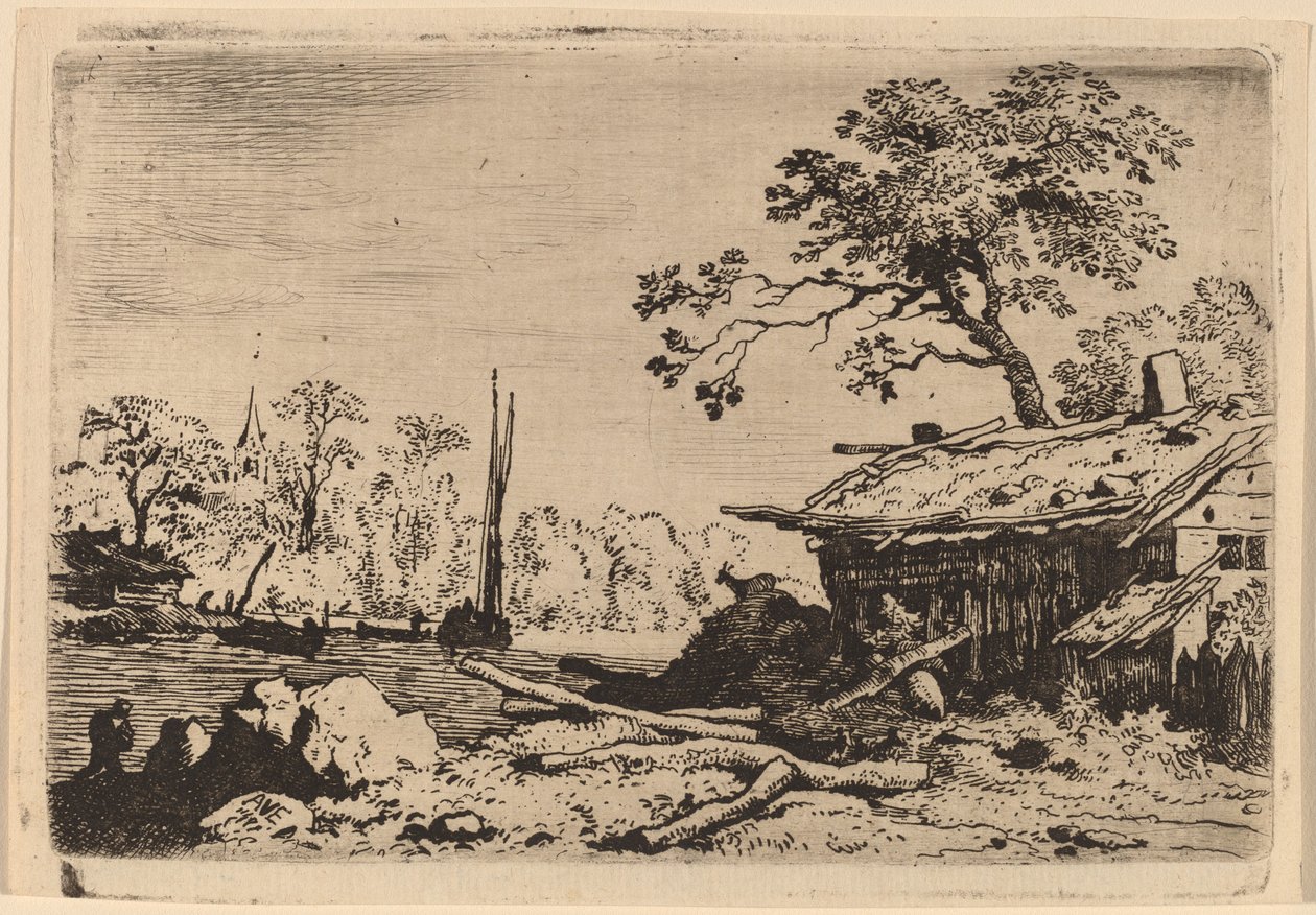 荒廃した小屋 作： Allart van Everdingen