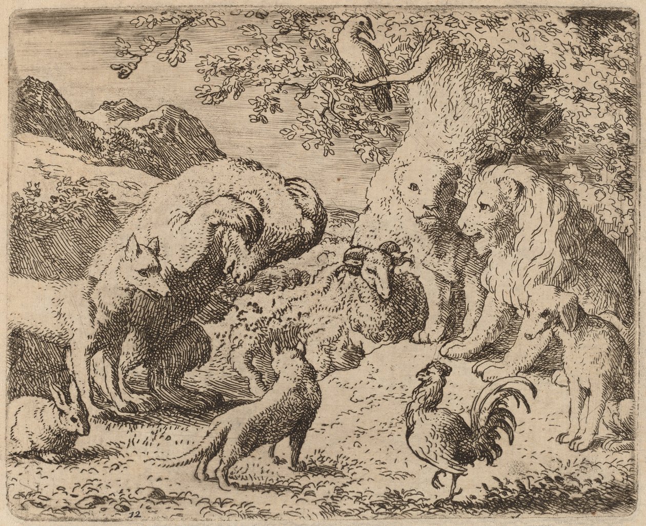 クマはライオンに正義を懇願する 作： Allart van Everdingen