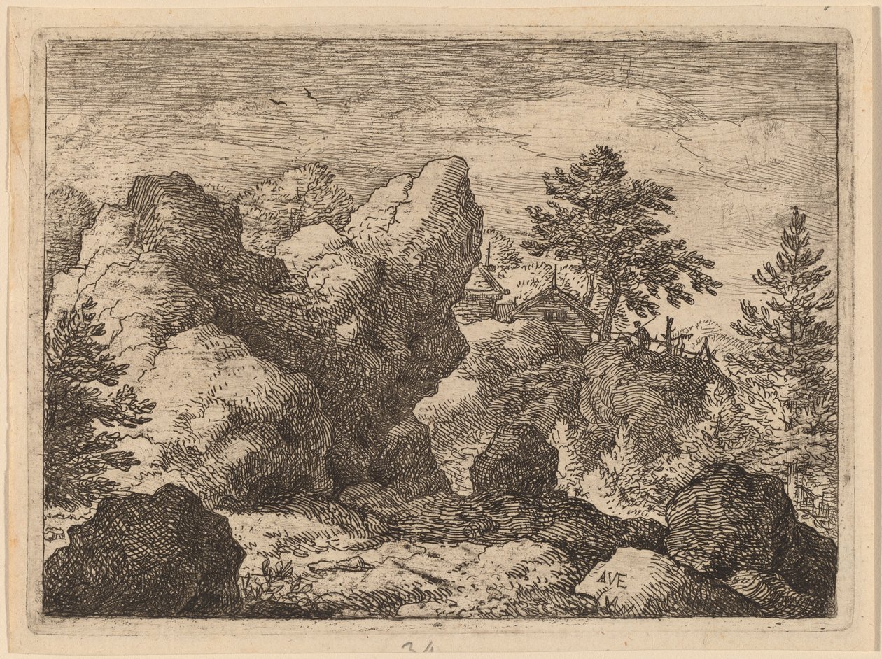 尖った岩 作： Allart van Everdingen