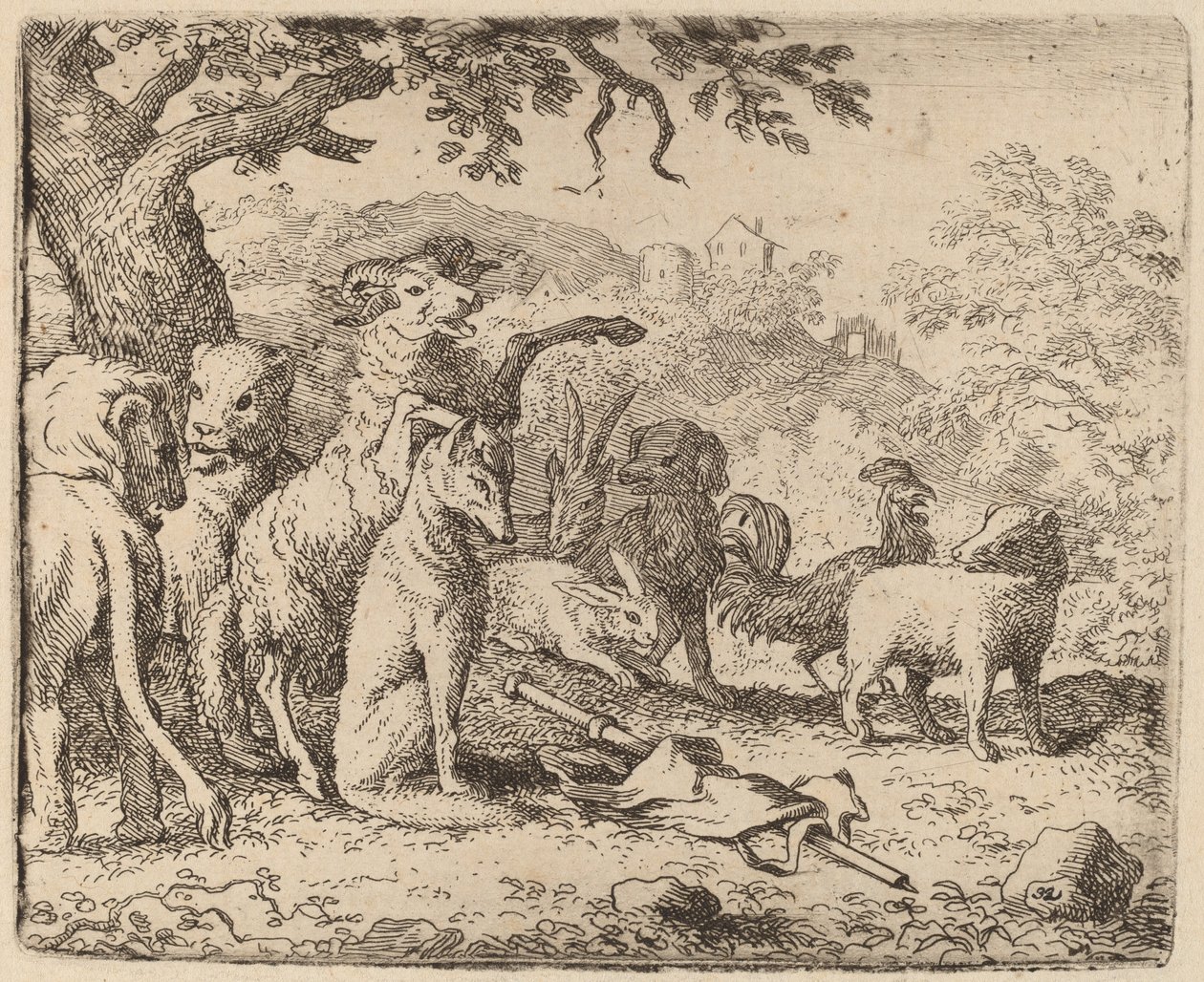 ラムはレイナードを祝福します。 16451656。 作： Allart van Everdingen