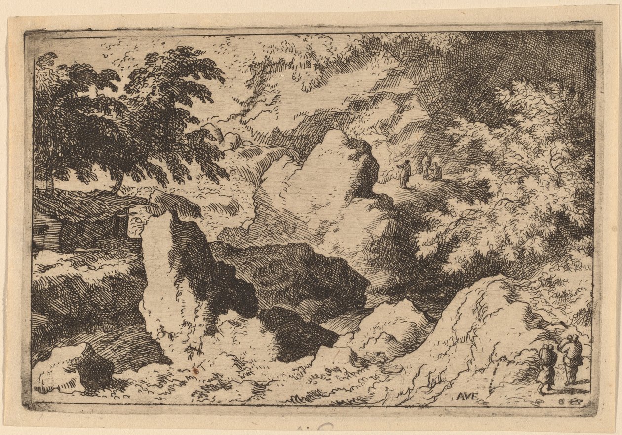 スリーメン・オン・ア・ロック、おそらくc。 16451656。 作： Allart van Everdingen