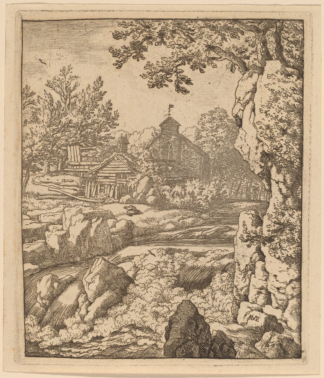 滝、おそらく c. 16451656。 作： Allart van Everdingen