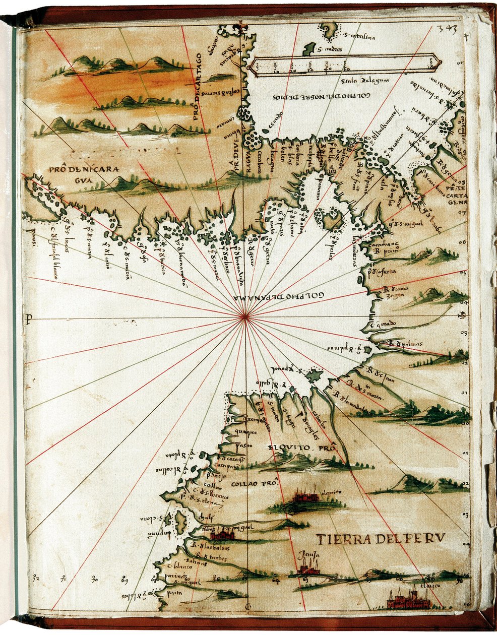 中米・ペルーの地図 作： アロンソデサンタクルス