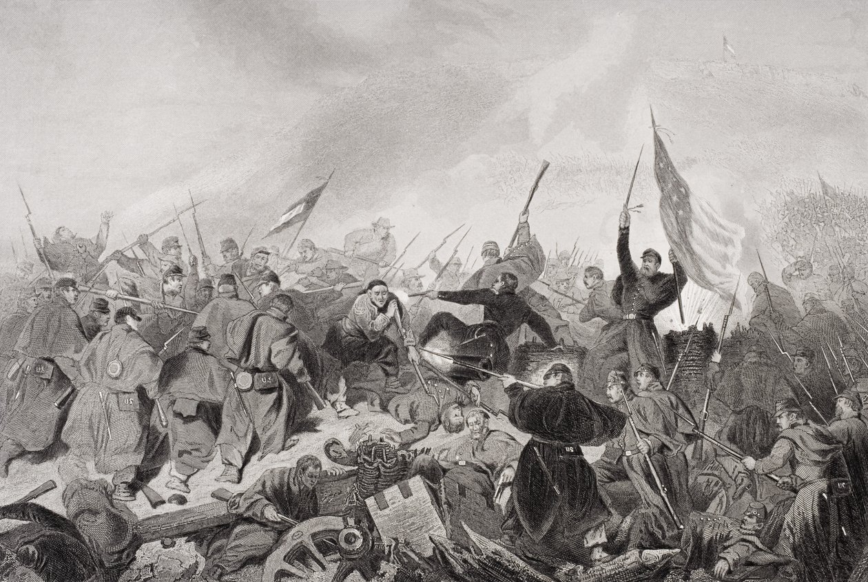 1862年テネシー州ドーバーのフォートドネルソン捕獲 作： アロンゾチャペル