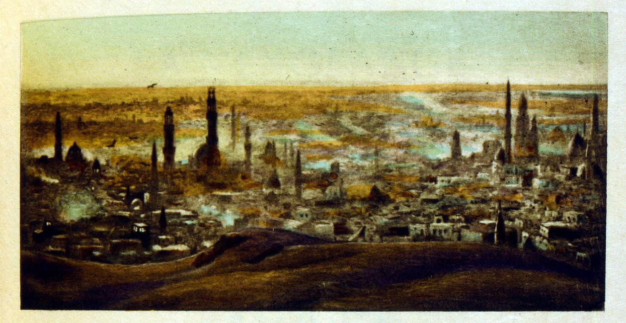 アラブの生活風景「蜃気楼」よりディネによるイラスト。1906.Mirages, Scenes De La Vie Arab』はエティエンヌ・ディネの挿絵、シルマン・ベン・イブラヒム・バマーの解説。ナスレディーヌ・ディネはアルフォンス＝エティエンヌ・ディネ（1861-1929）として生まれた。 作： アルフォンス・エティエンヌ・ディネ