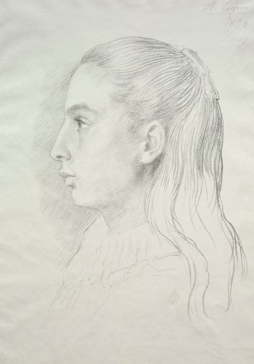 ミスノラE.レグロスの肖像画、1896年。 作： アルフォンス・レグロス