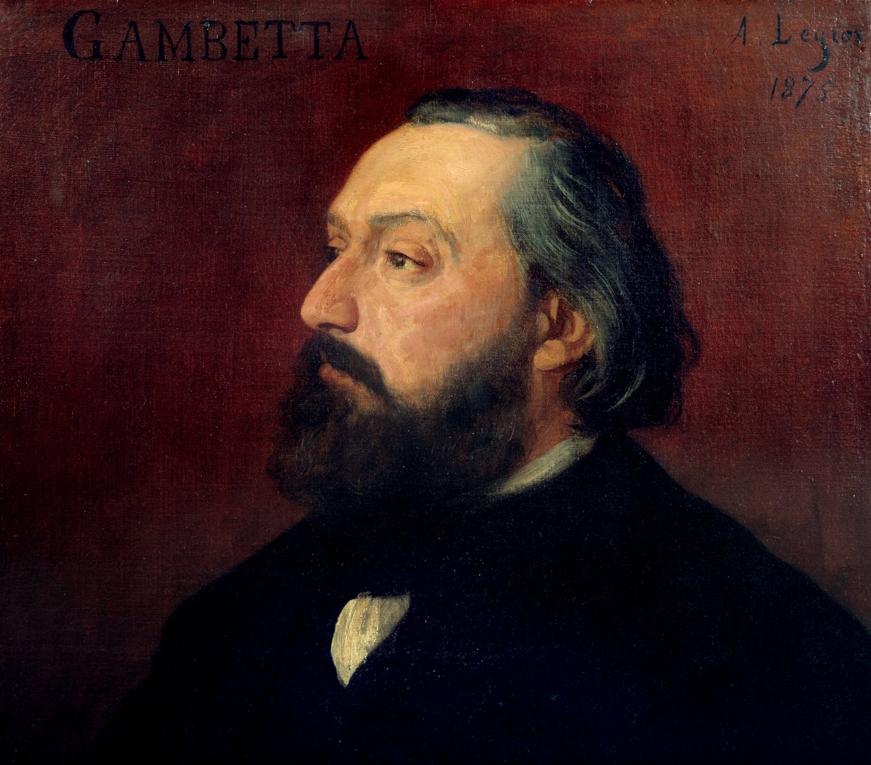 レオン・ガンベッタ（1838-1882）フランスの政治家の肖像。アルフォンス・レグロス（1837-1911）が1875年に描いたもの。オルセー美術館。 作： アルフォンス・レグロス