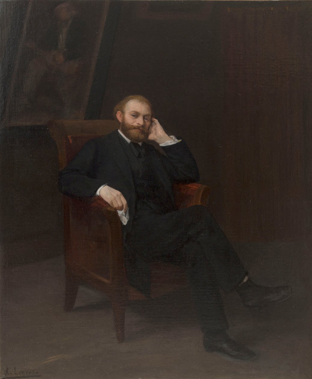 芸術家エドゥアール・マネの肖像 1832-1883, 1863. 作： アルフォンス・レグロス