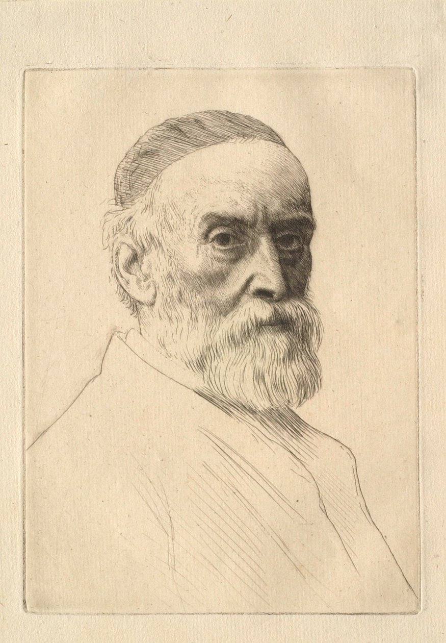 画家G. F. ワッツ（1817–1904）の肖像画 作： アルフォンス・レグロス