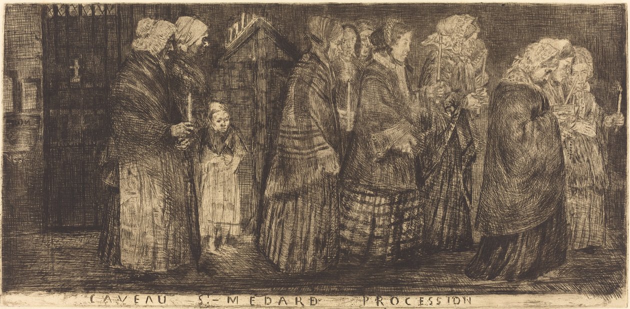 サン・メダールの墓所での行列Procession dans le caveaux de St.Medard, 1859. 作： アルフォンス・レグロス