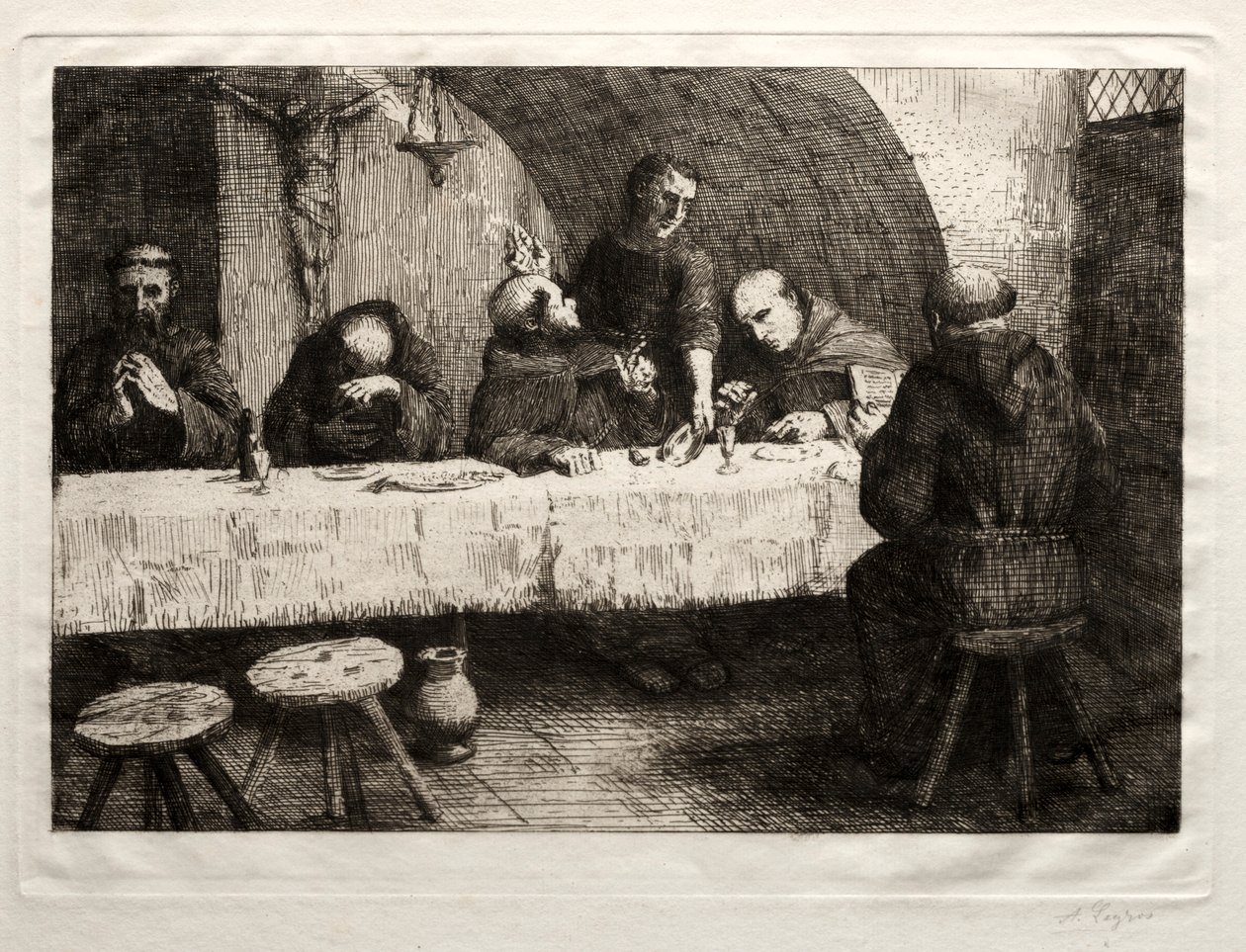 食堂、c。 1862年。 作： アルフォンス・レグロス