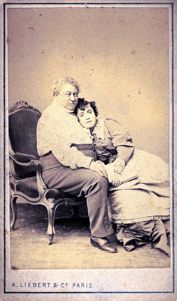 Alexandre Dumas and Miss Menken by Alphonse Liebert & C (photo) 作： アルフォンス・リーバート