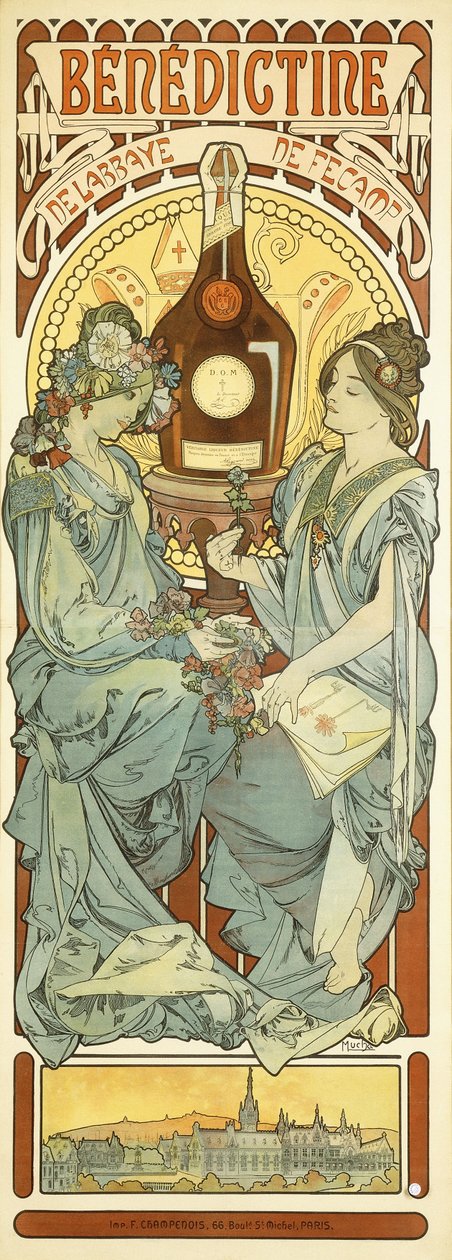 ベネディクト会、1898 作： アルフォンス・ミュシャ