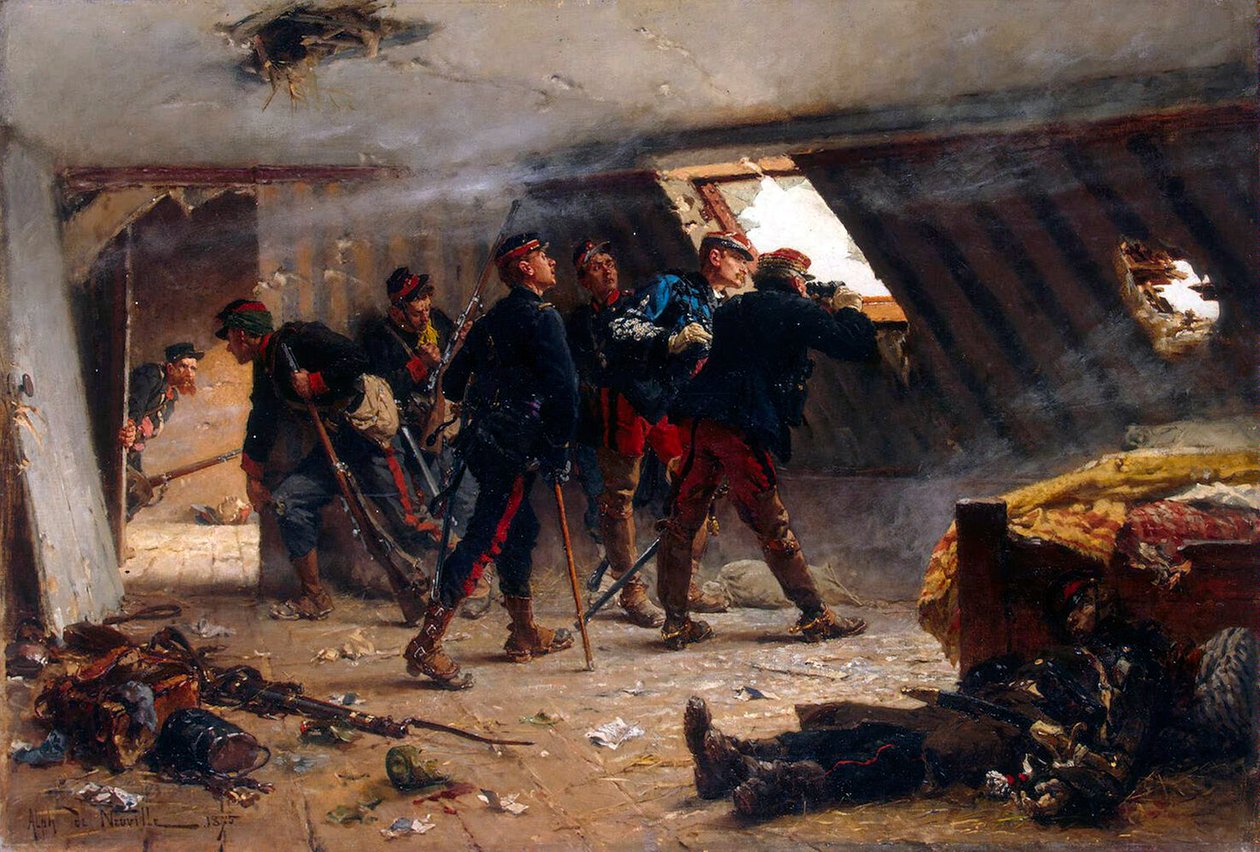 普仏戦争の様子、1875 年。 作： アルフォンスマリーノイヴィルデ