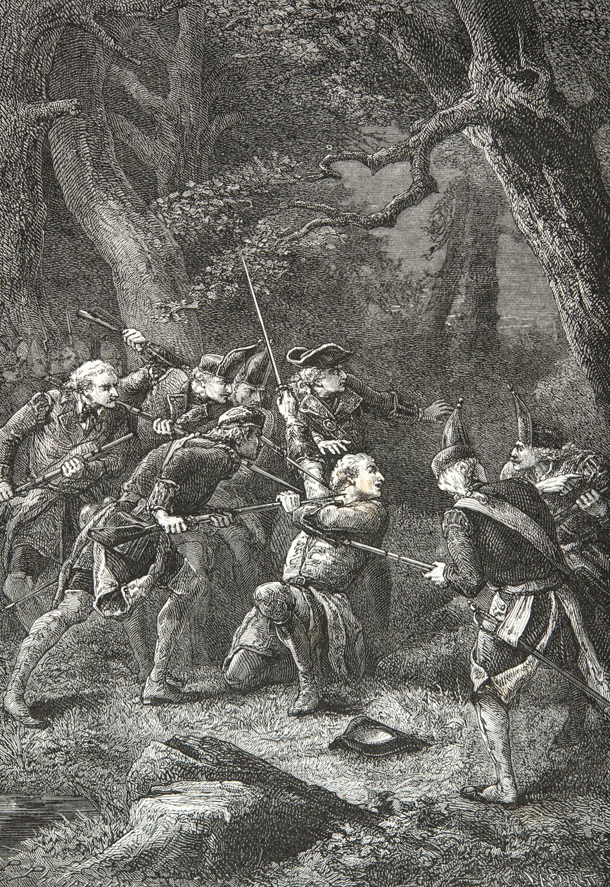 クロスター・カンペンの戦いでのシュヴァリエ・ダサスの死 作： アルフォンス・マリー・ド・ヌーヴィル