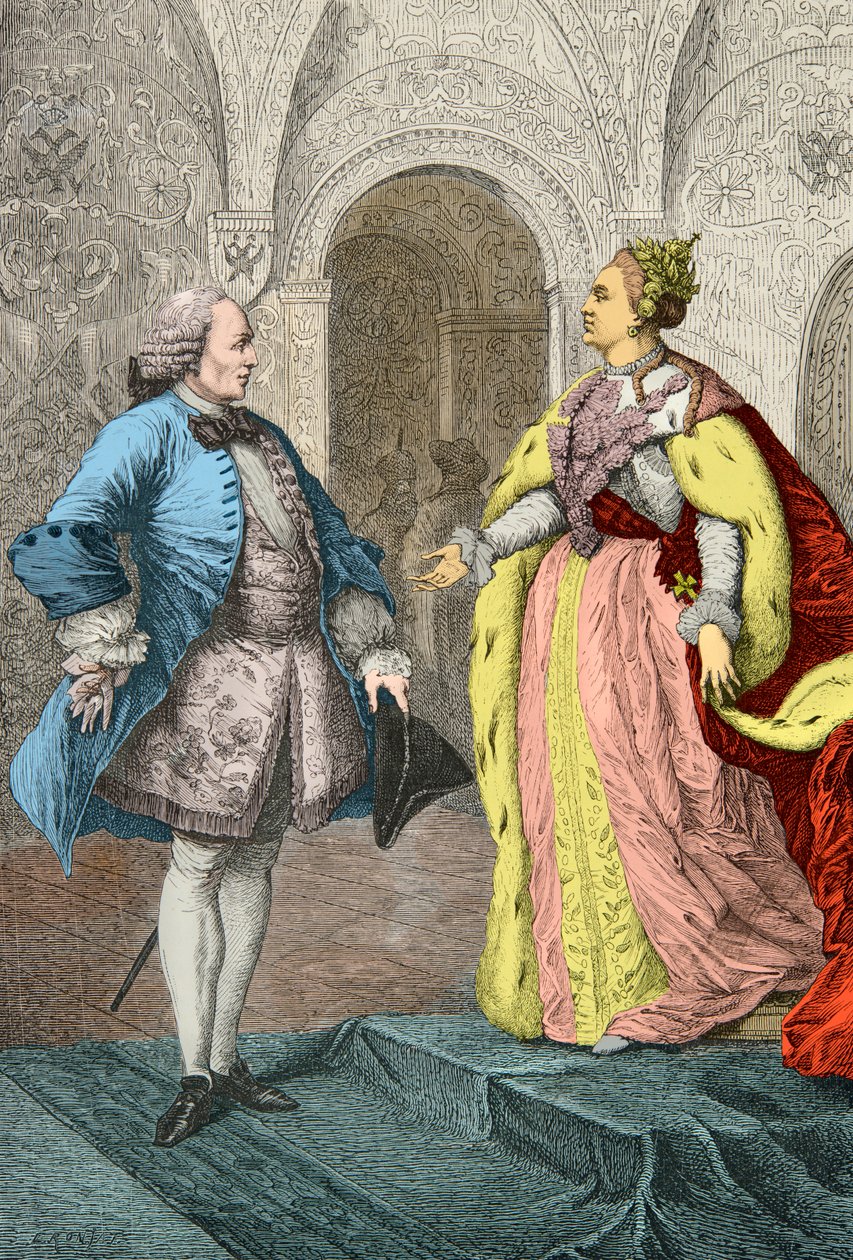 ドゥニ・ディドロとカトリーヌ皇后のインタビュー 2 作： アルフォンス・マリー・ド・ヌーヴィル