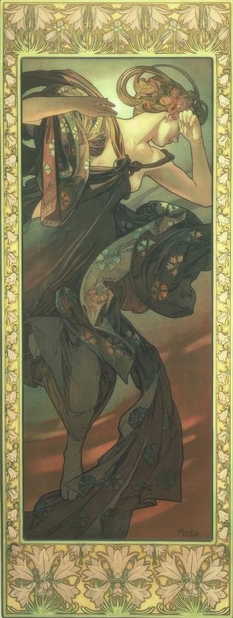 イブニングスター 作： アルフォンス・ミュシャ