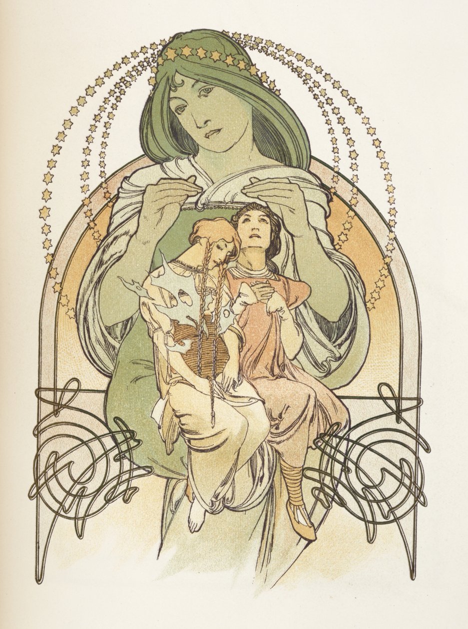 イルゼーのイラスト、トリポリ王女、1897年 作： アルフォンス・ミュシャ