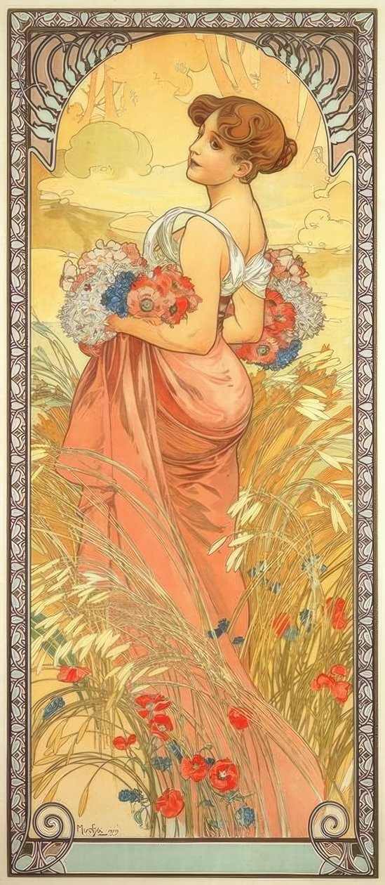 夏 | アルフォンス・ミュシャ