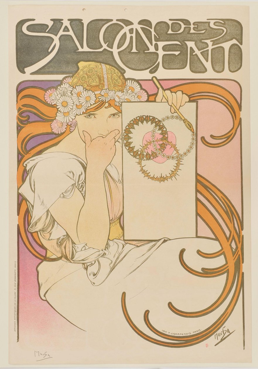 [サロン・デ・サン。1897年6月（印刷前の校正刷り）] 作： アルフォンス・ミュシャ