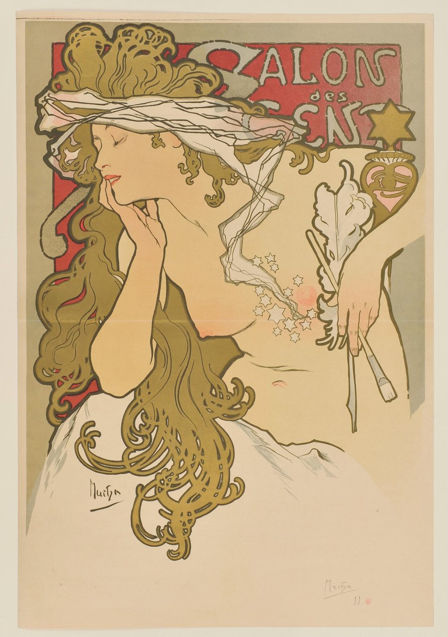 [サロン・デ・サン。1896年3月～4月（印刷前の校正刷り）] 作： アルフォンス・ミュシャ