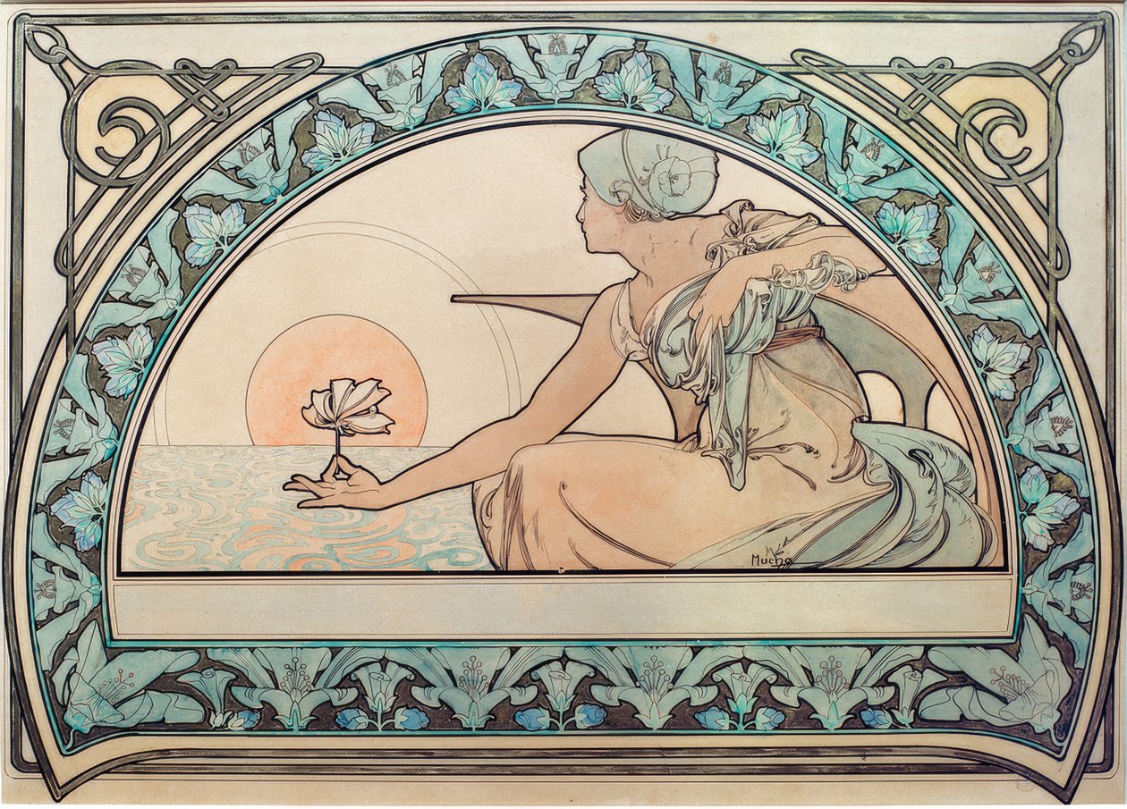 睡蓮 | アルフォンス・ミュシャ