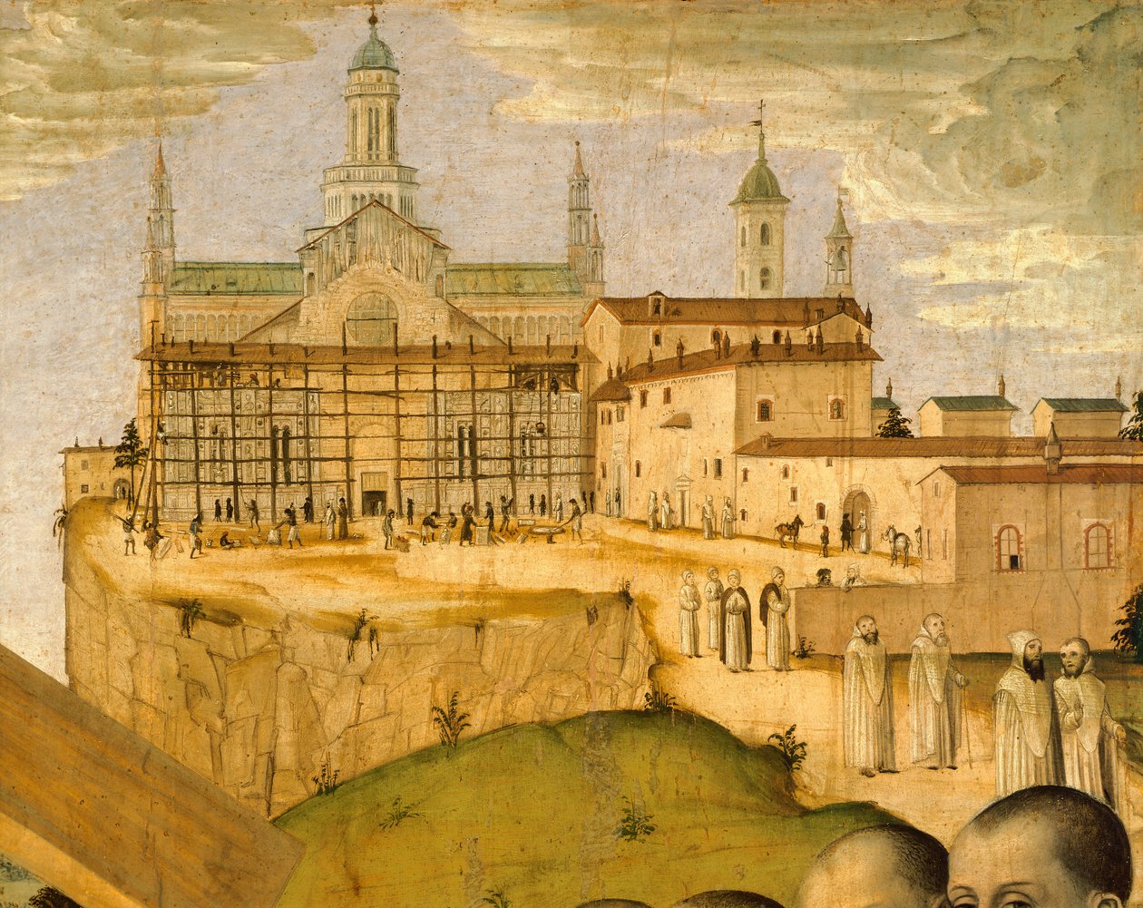 ベルゴニョーネ (1453-1523 年頃) として知られる Ambrogio da Fossano による Certosa di Pavia の建設、イタリア 15 世紀、詳細 作： アンブロジオ・ダ・フォッサーノ (c.1460-1523)