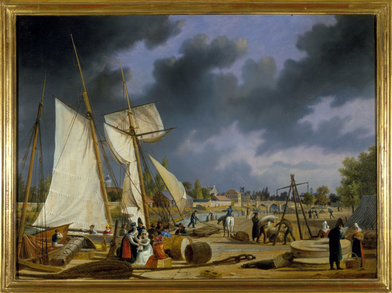 ケーンの港 ルイ・ガルネレイ作 1820年頃 油彩・キャンバス 高さ0.330 奥行き0.460CCIP Coll. 作： アンブロワーズルイガーネレイ