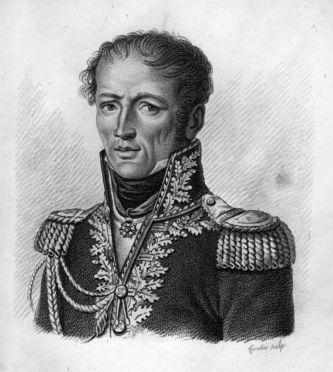 Antoine, Count Drouot フランスの将軍（1774年～1847年） - 「Portraits of French Generals following the victories and conquests（フランスの勝利と征服に続く将軍の肖像）」。1818年にAmbroise Tardieuが描いたもの。Stellaコレクション。 作： アンブロワーズ・タルデュー