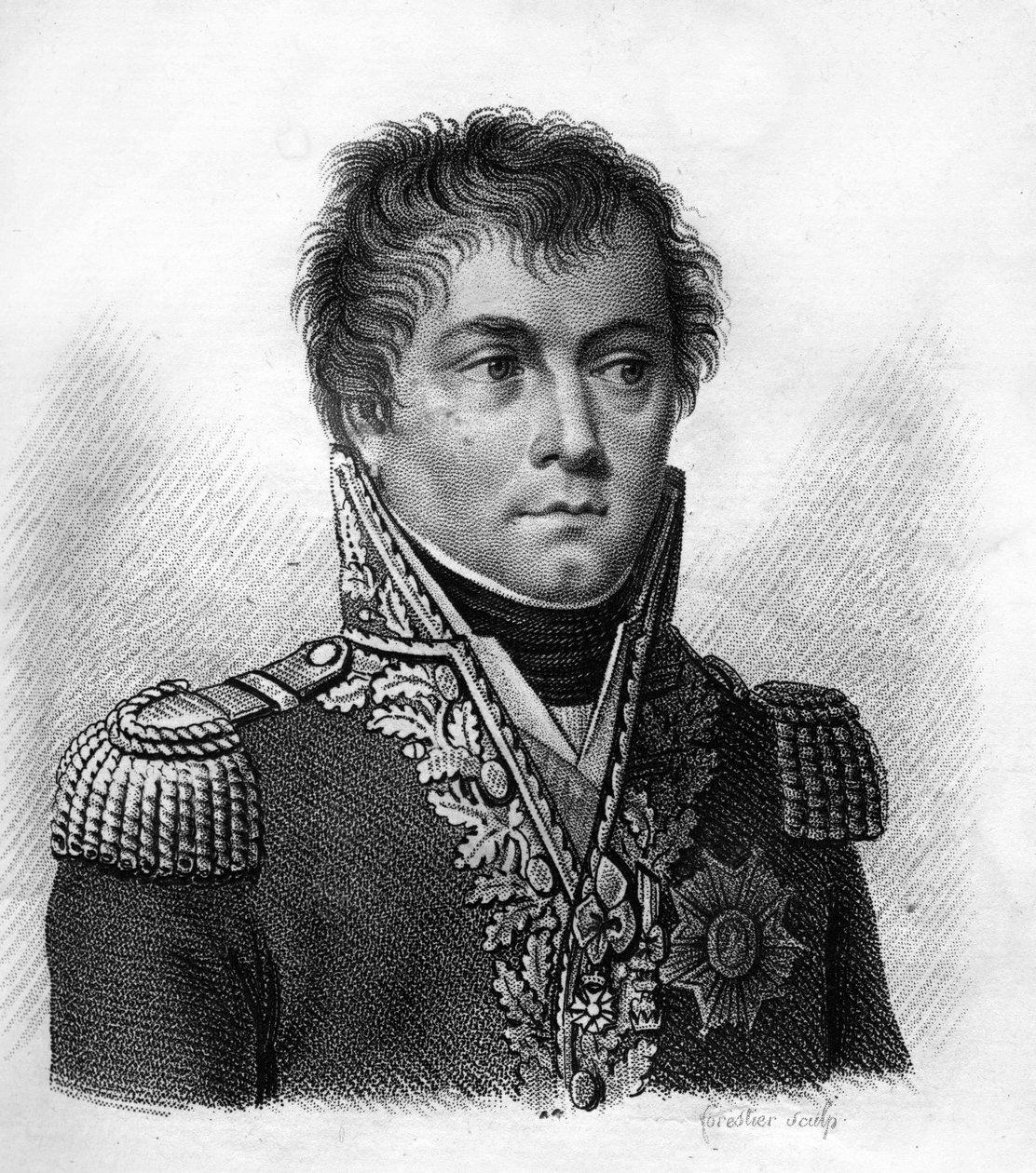 アントワーヌ・フランソワ・アンドレオーシー伯爵（1761-1828）は、フランスの将軍、外交官。1818年にAmbroise Tardieuによって彫られたもの。ステラコレクション 作： アンブロワーズ・タルデュー