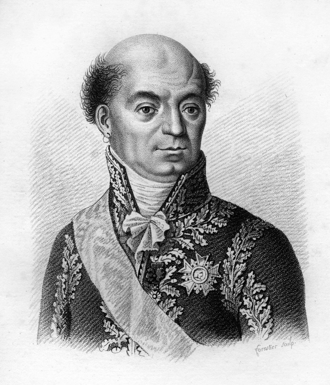 ドミニク・カトリーヌ、ペリニョン侯爵 フランスのマレシャル（1754年から1818年）.-「フランスの勝利と征服に続くフランスの将軍たちのポートレート」に掲載。1818年にAmbroise Tardieuによって彫られたもの。ステラコレクション。 作： アンブロワーズ・タルデュー