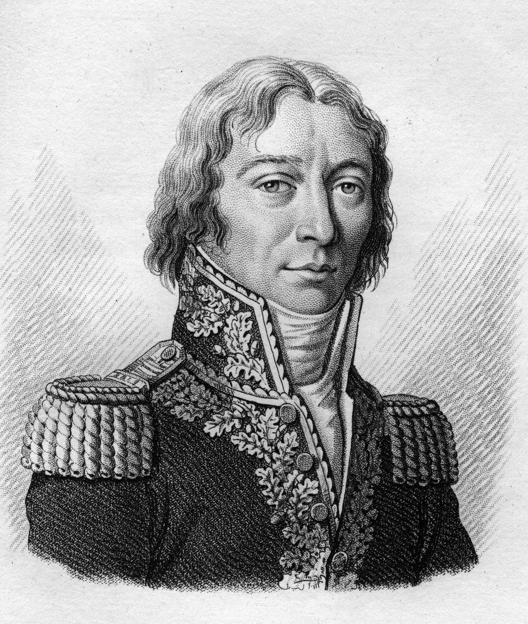 リシュパンセ将軍は、「フランスの勝利と征服に従う将軍たちのポートレート」の中で1818年にAmbroise Tardieuが彫ったもの。ステラコレクション。 作： アンブロワーズ・タルデュー