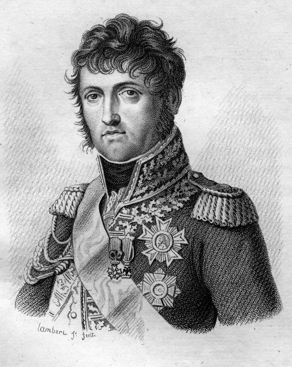 神のジョン ニコラ・スルト ダルマチア公爵1818年にAmbroise Tardieuが制作した「Portraits of French Generals following the victories and conquests of the French」に登場するフランスの元帥（1769-1851）。Stellaコレクション。 作： アンブロワーズ・タルデュー