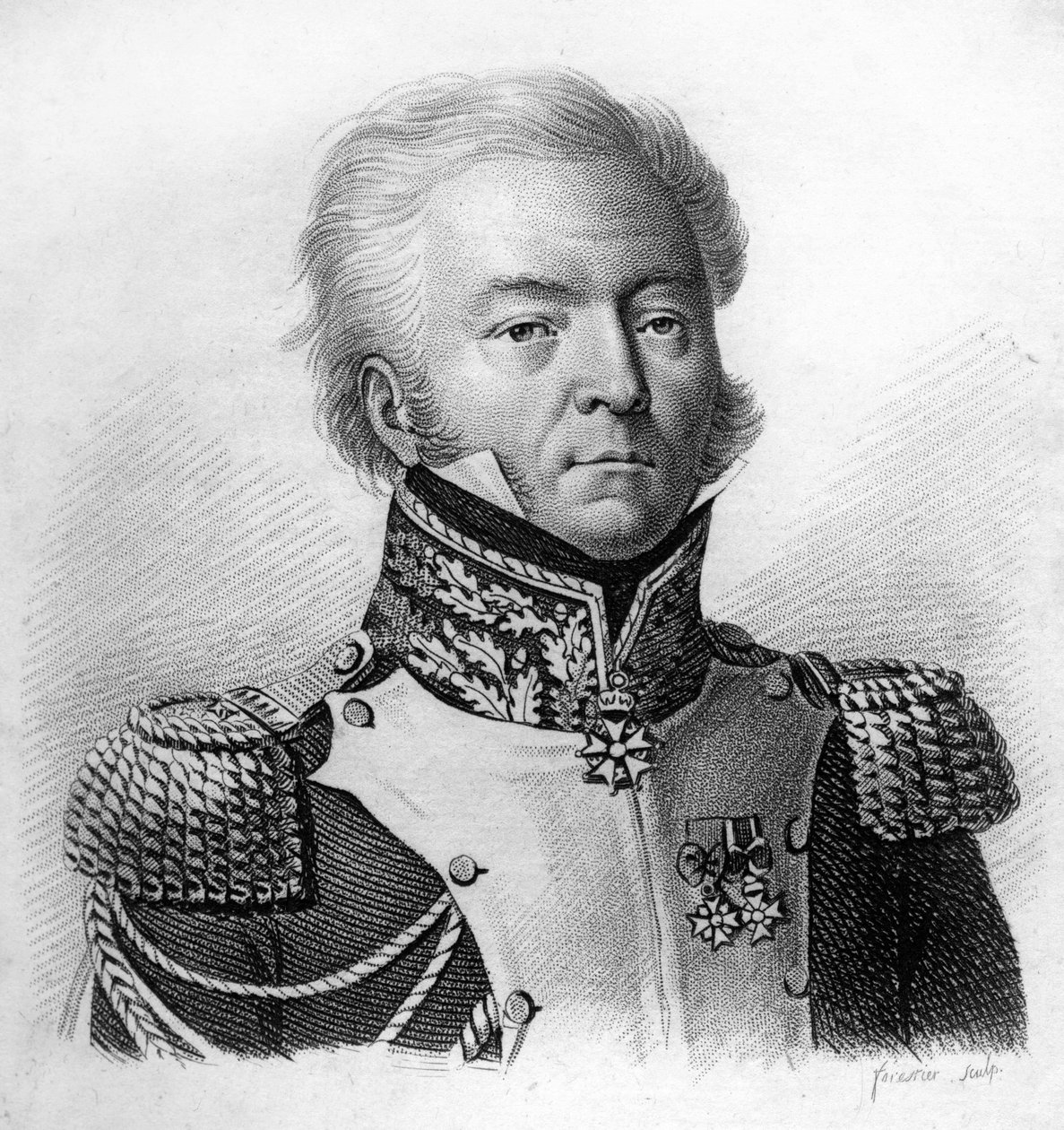 Louis Lepic 師団長 (1765-1847) - 「フランスの勝利と征服に続く将軍たちのポートレート」に掲載。1818年にAmbroise Tardieuが彫ったもの。Stellaコレクション。 作： アンブロワーズ・タルデュー