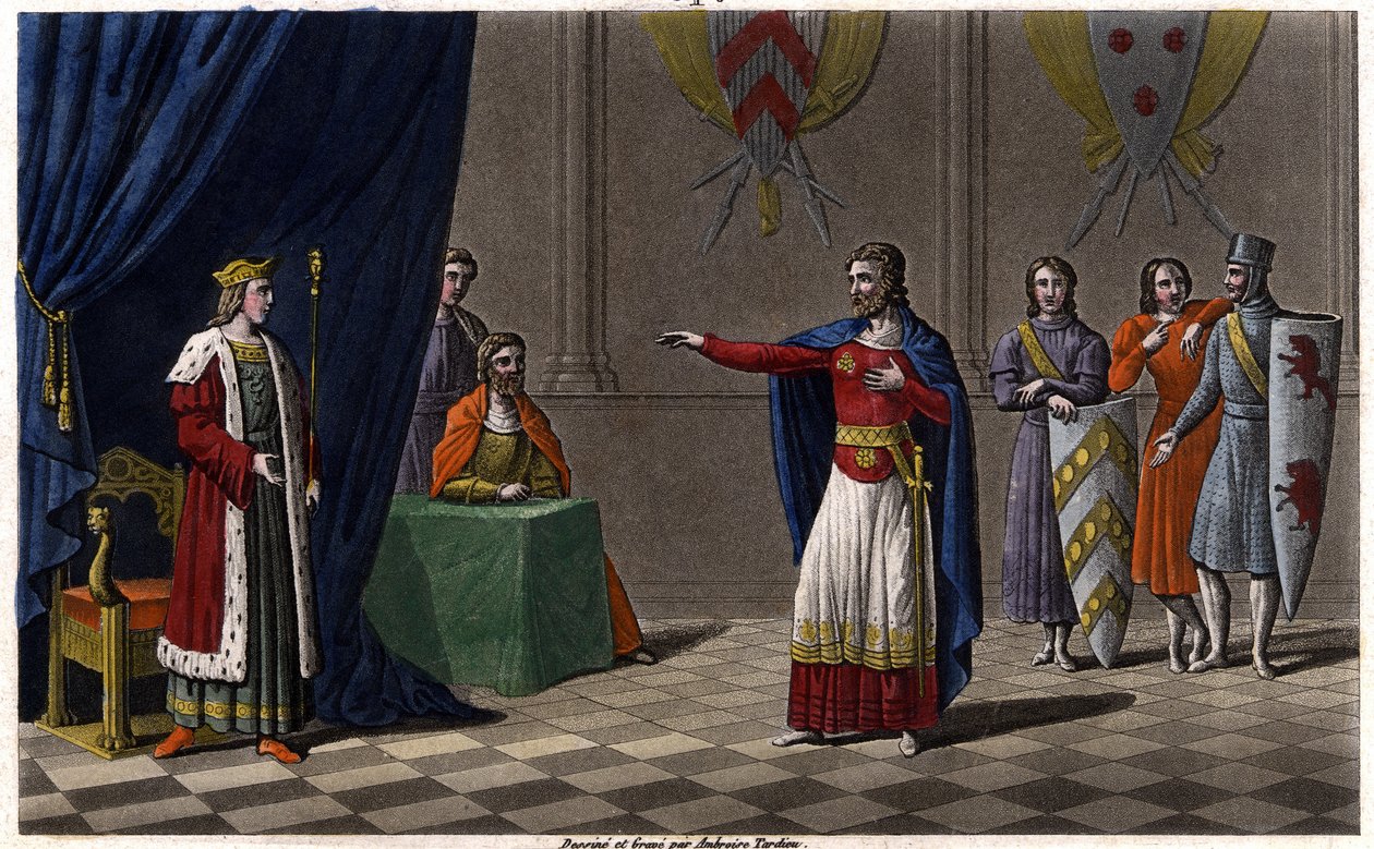 Louis V le Faineant (c. 967-987), 986年に後のフランス王であるHugues Capetの保護によりフランス王となり、1825年にAmbroise Tardieuによって墓が作られた。 作： アンブロワーズ・タルデュー