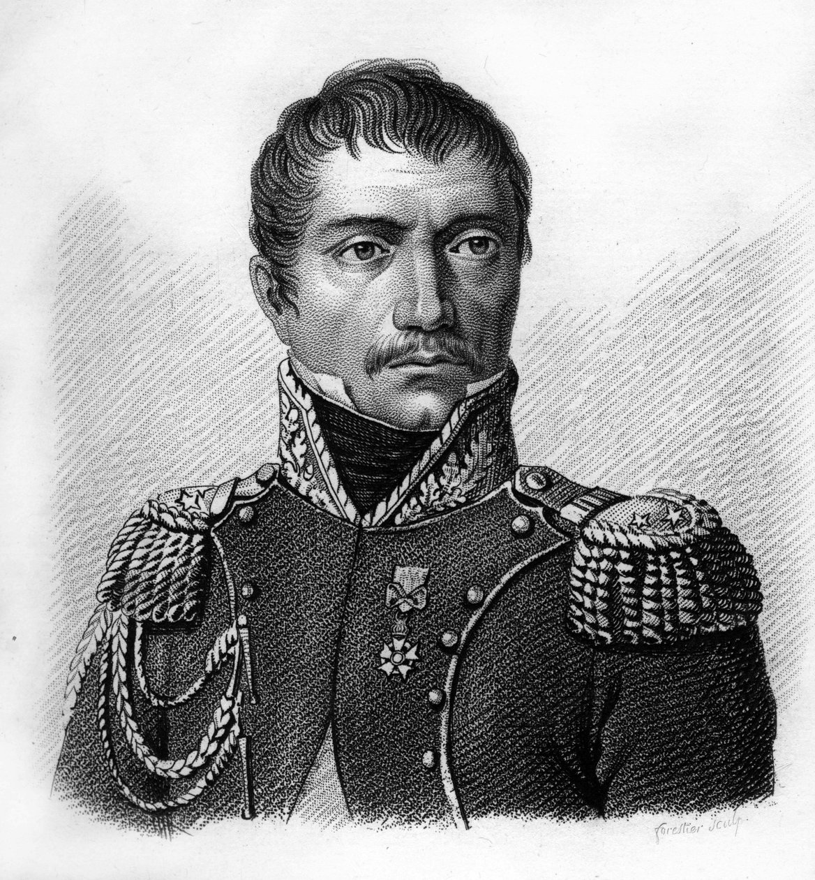 Genereral Philippe Auguste Eugène Merlin de DOUAI 1754-1838のポートレート - 「Portraits of French Generals following victories and conquests」に掲載されています。1818年にAmbroise Tardieuが描いたもの。Stellaコレクション。 作： アンブロワーズ・タルデュー