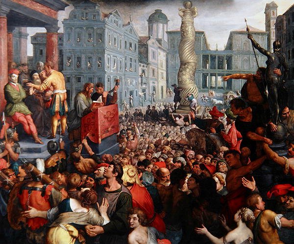 ザレウコスの審判」1606年頃（パネルに油彩 作： アンブロシウス長老フランケンまたはフランク