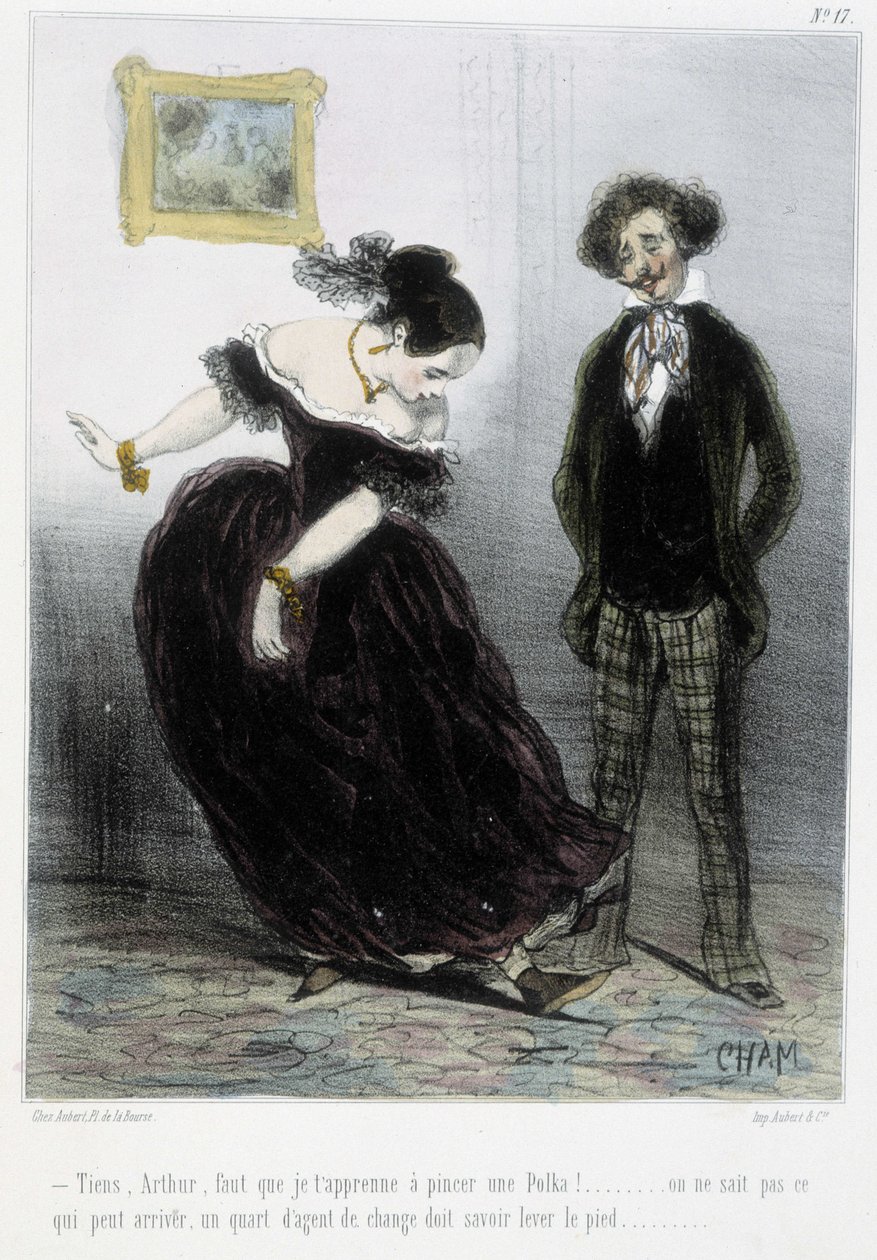 カリカチュア - シャム作「マドレーヌ」に掲載、1870～1880年頃 作： アメデ・ド・ノエ（チャム）