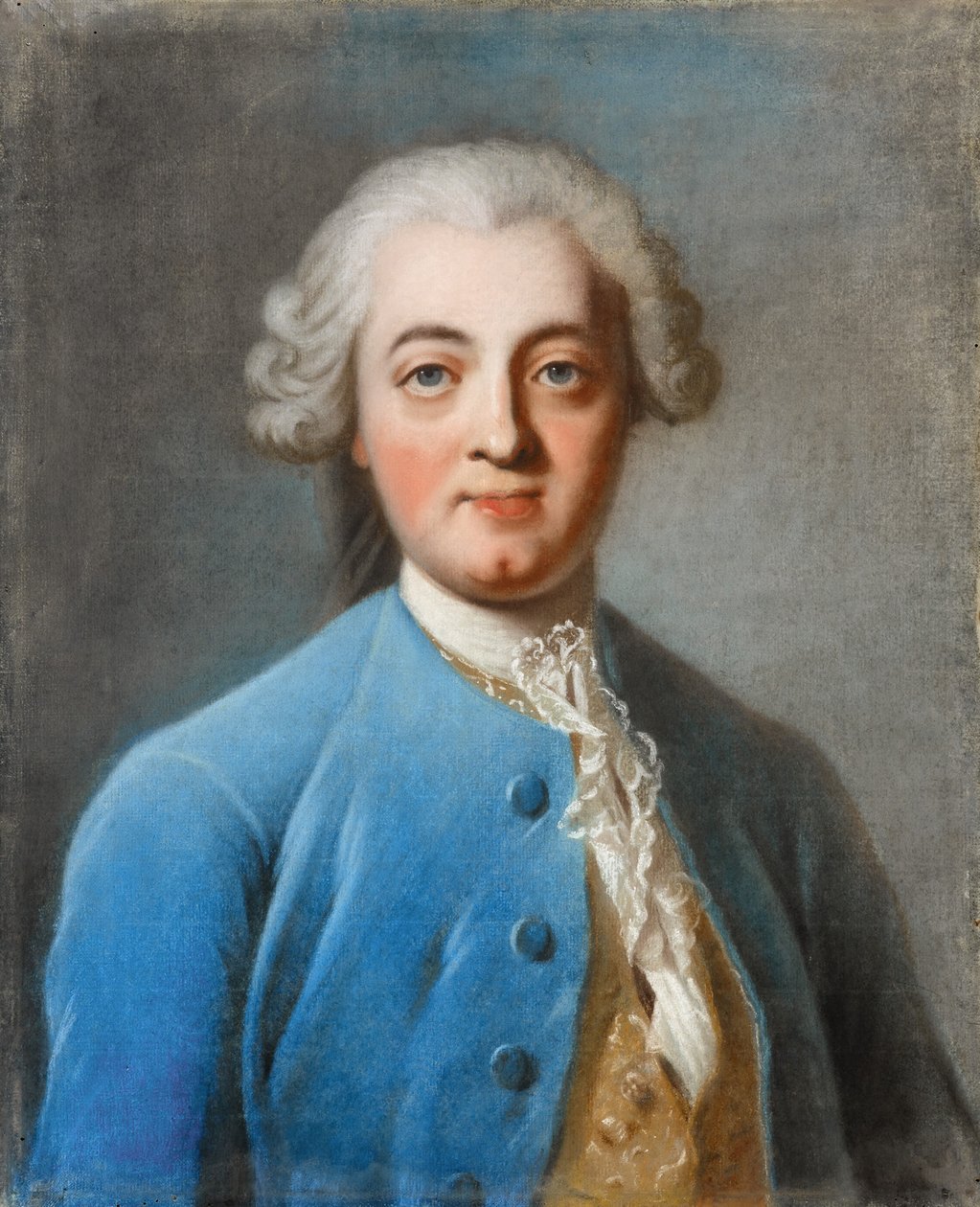 クロード・アドリアン・ヘルベティウスの肖像1715-1771 作： チャールズアメディーフィリップヴァンルー